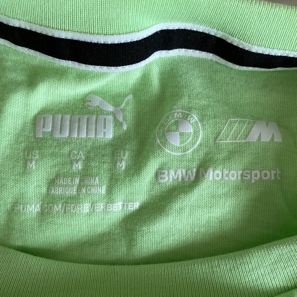 Men’s Puma BMW Motorsport T-Shirt, Green, Size = M - Picture 2 of 5